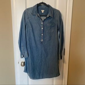 J Crew Denim Jean Tunic T Shirt Dress